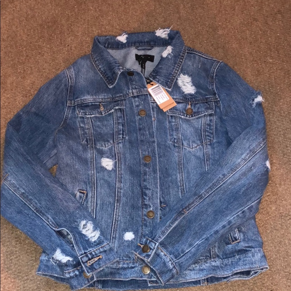 NWT Thrills distressed Jean Jacket